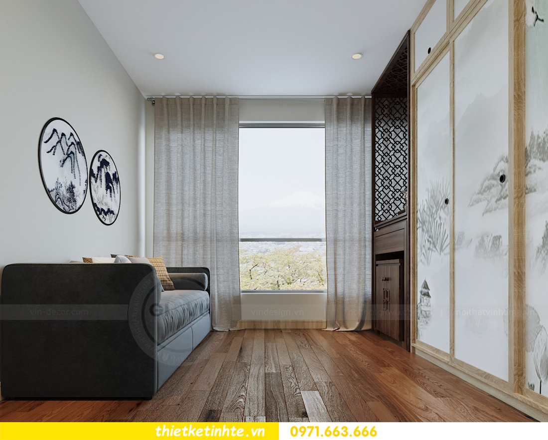 thiết kế nội thất chung cư Vinhomes Skylake theo phong cách Á Đông 14