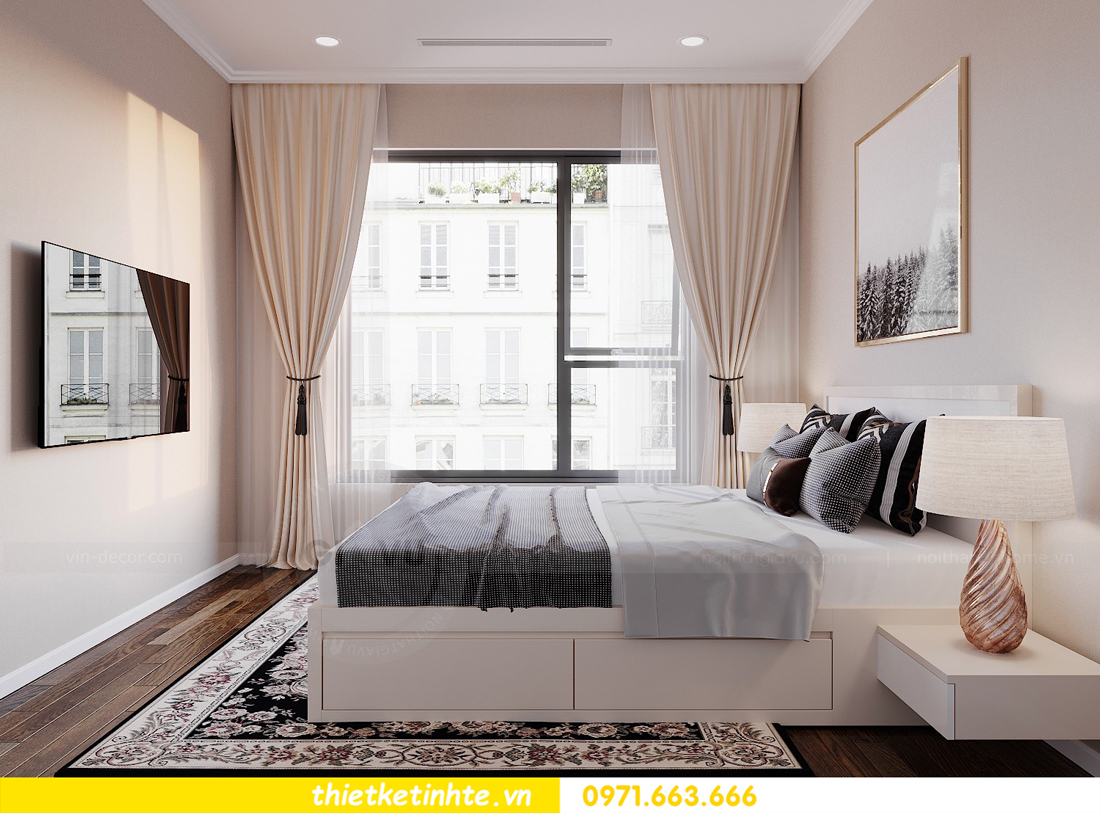 thiết kế nội thất chung cư 83m2 3 phòng ngủ Vinhomes D Capitale 10