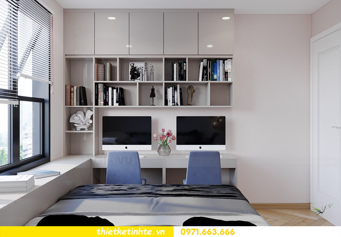 thiết kế nội thất căn hộ Vinhomes Smart City 3 phòng ngủ đẹp 11