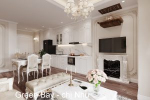 Thiết Kế Nội Thất Tân Cổ điển Tại Chung Cư Green Bay Nhà Chị Như