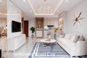 Thiết Kế Hoàn Thiện Nội Thất Vinhomes Smart City Căn 2 Phòng Ngủ