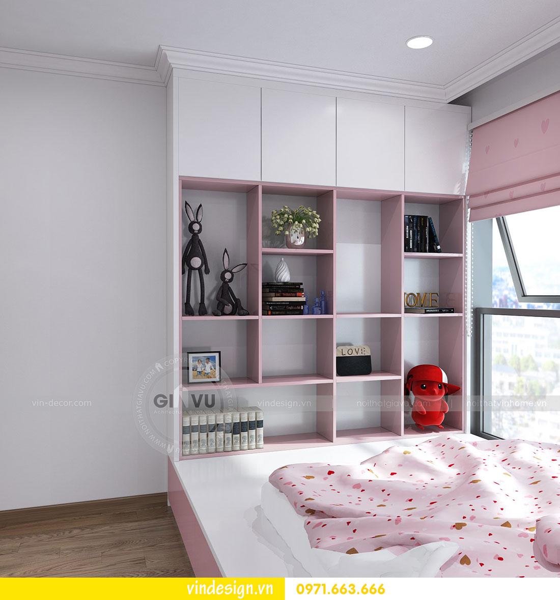 thiết kế nội thất chung cư D Capitale căn 2 phòng ngủ 10