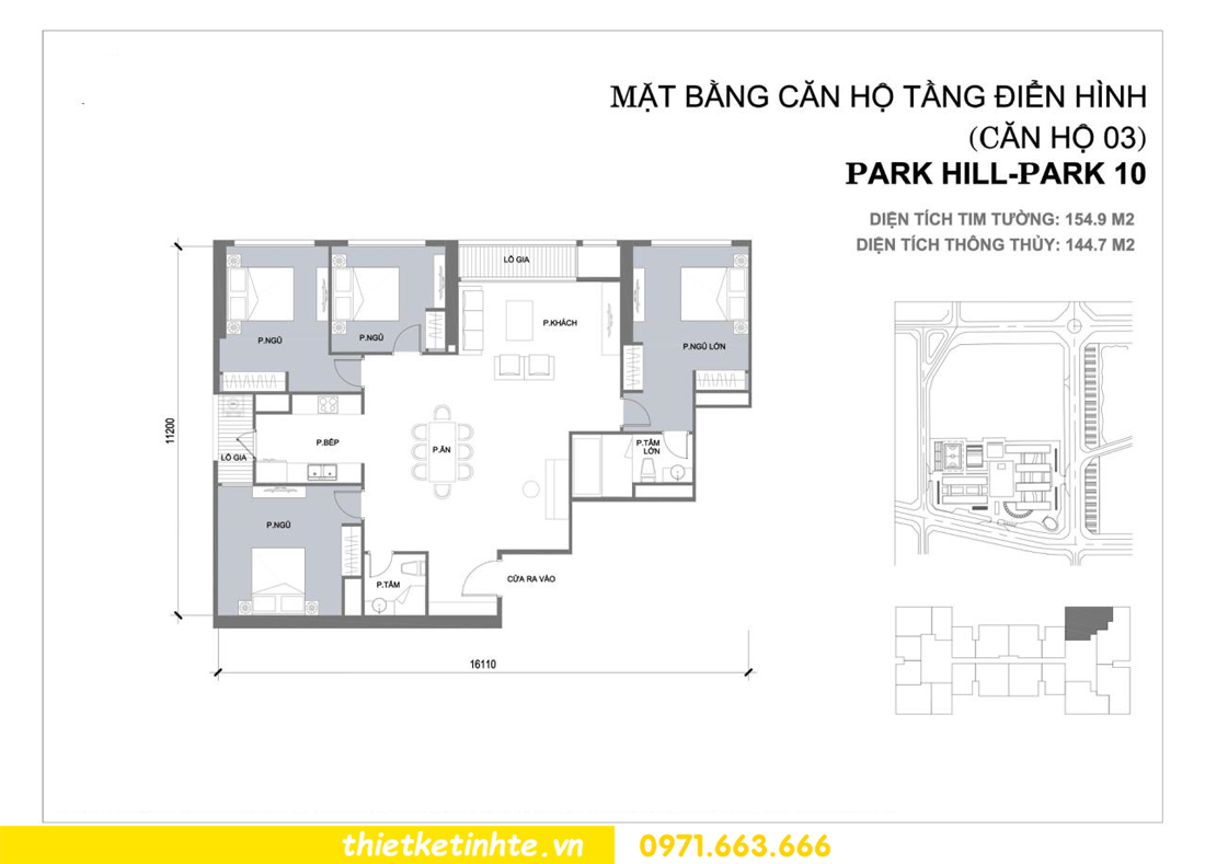 thiết kế nội thất chung cư Park Hill Premium P10 căn 03 nhà chị Lan 001