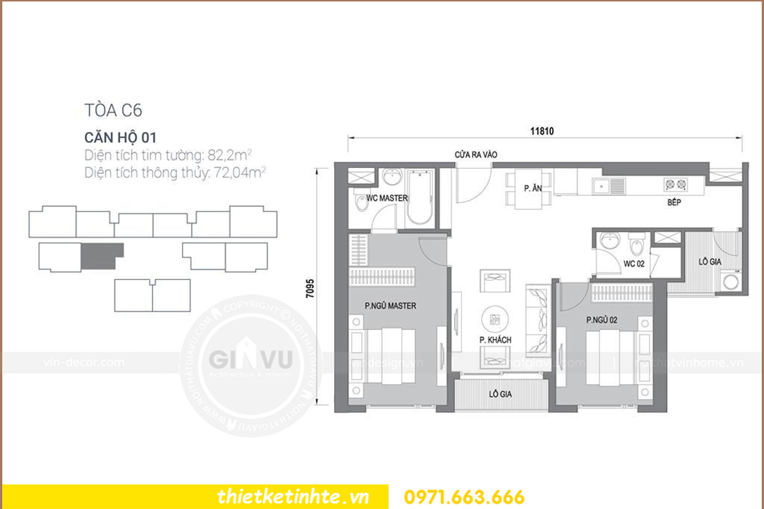 thiết kế nội thất chung cư D Capitale tòa C6 căn 01 thiết kế tinh tế 00