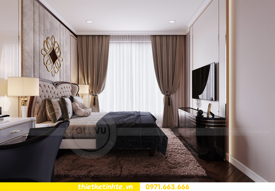 thiết kế nội thất chung cư Vinhomes D'Capitale căn hộ 07 10