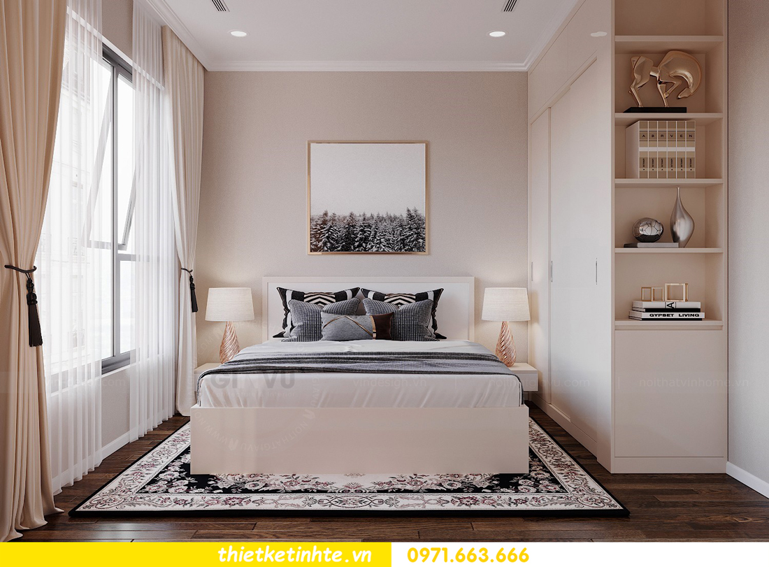 thiết kế nội thất chung cư 83m2 3 phòng ngủ Vinhomes D Capitale 9