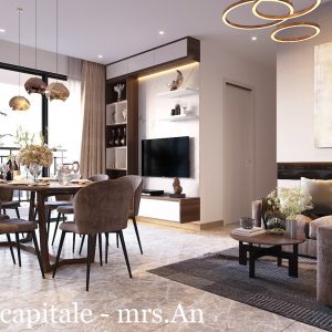 Thiết Kế Nội Thất Chung Cư DCapitale Tòa C1 Căn 09