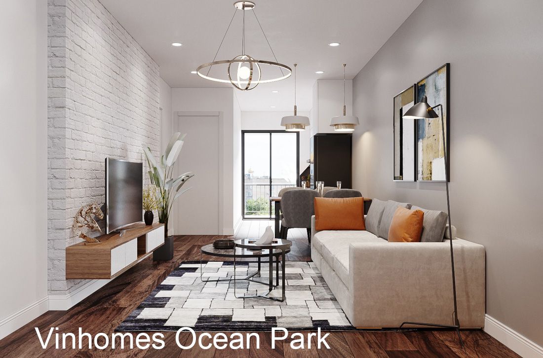 Thiết kế nội thất chung cư Ocean Park căn hộ 2 phòng ngủ