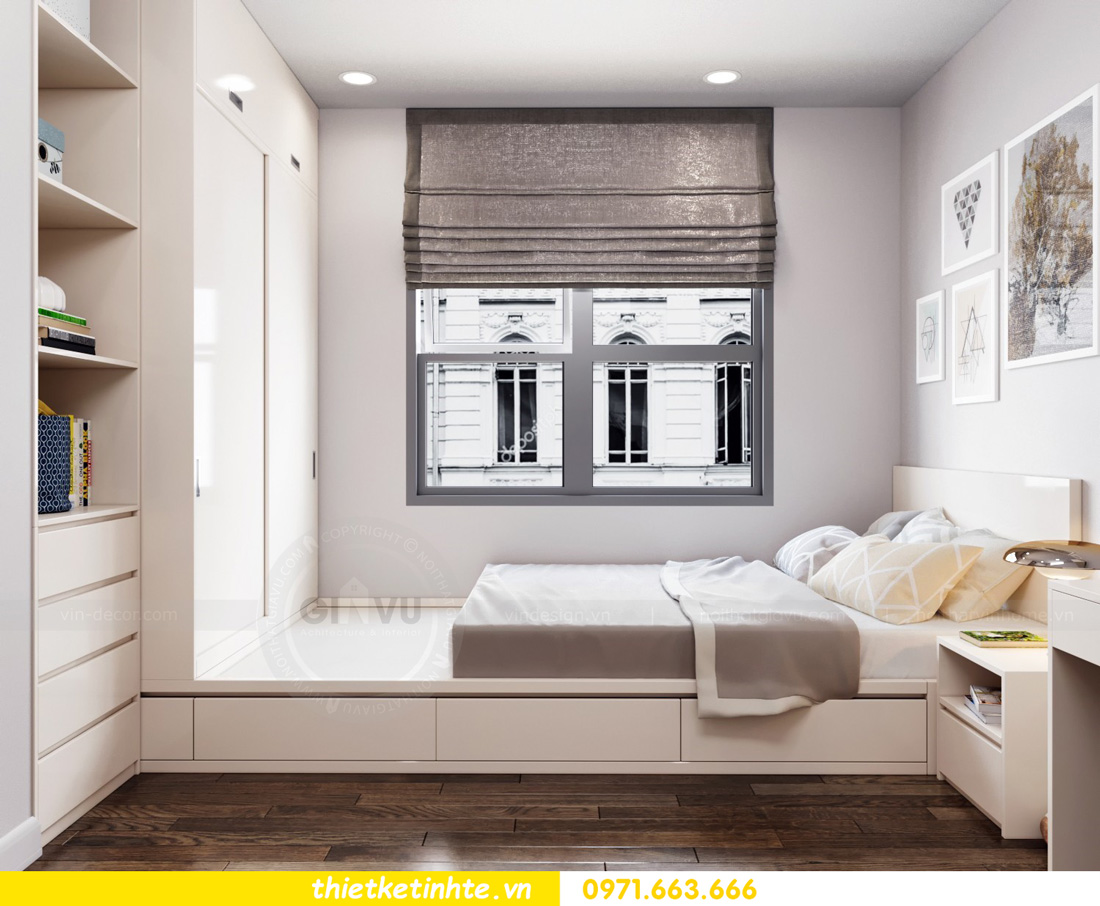 thiết kế nội thất chung cư Vinhomes Smart City nhẹ nhàng, hiện đại 10