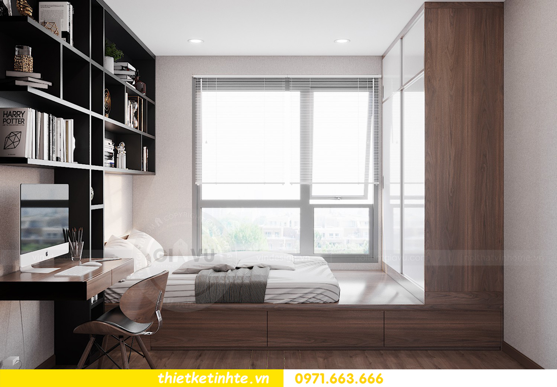 Thiết kế nội thất chung cư Smart City căn hộ 3 ngủ hiện đại 13