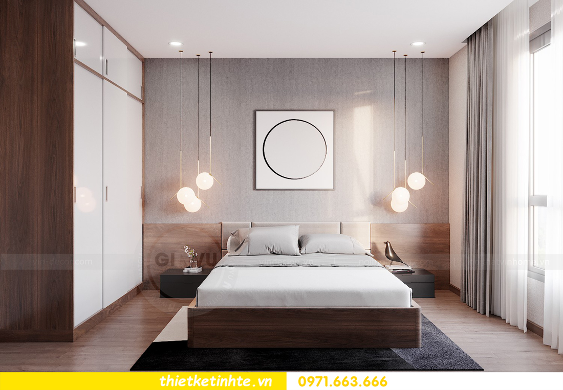 Thiết kế nội thất chung cư Smart City căn hộ 3 ngủ hiện đại 15