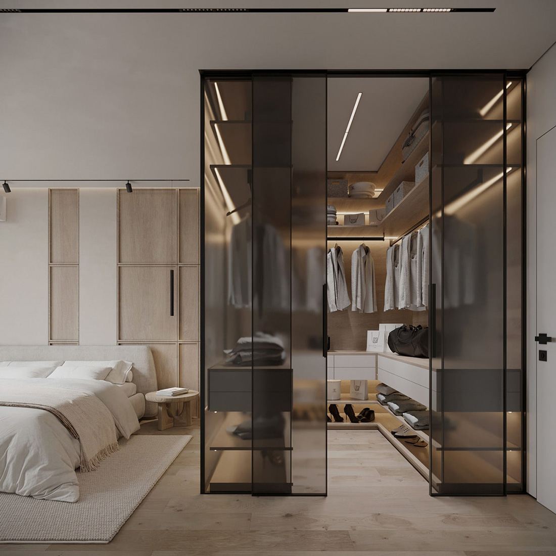 mẫu thiết kế nội thất phòng ngủ chung cư đơn giản 03