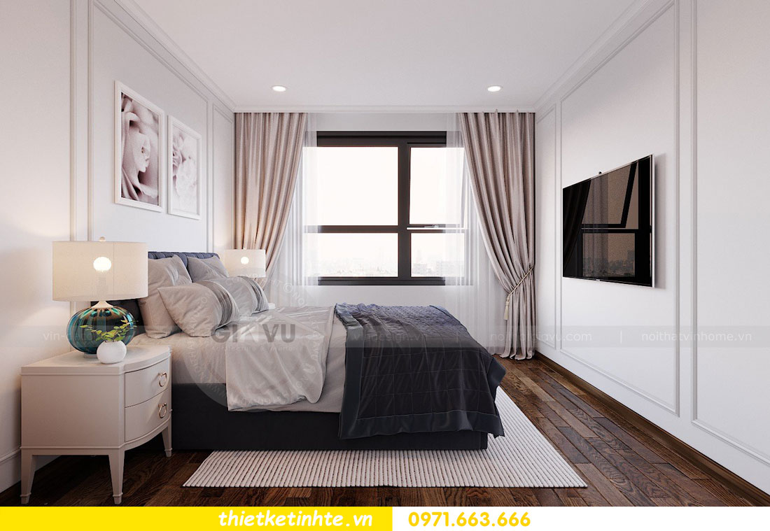 thiết kế hoàn thiện nội thất Vinhomes Smart City căn 2 phòng ngủ 9