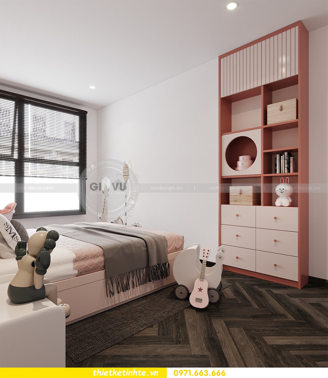 thiết kế nội thất chung cư Mipec Rubik 360 căn hộ 3 ngủ 14