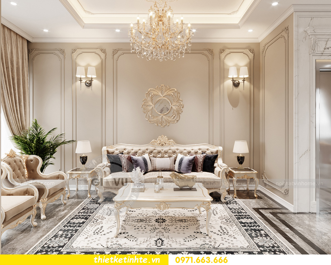 5 mẫu thiết kế nội thất căn hộ tân cổ điển đẹp nhất 2023 32