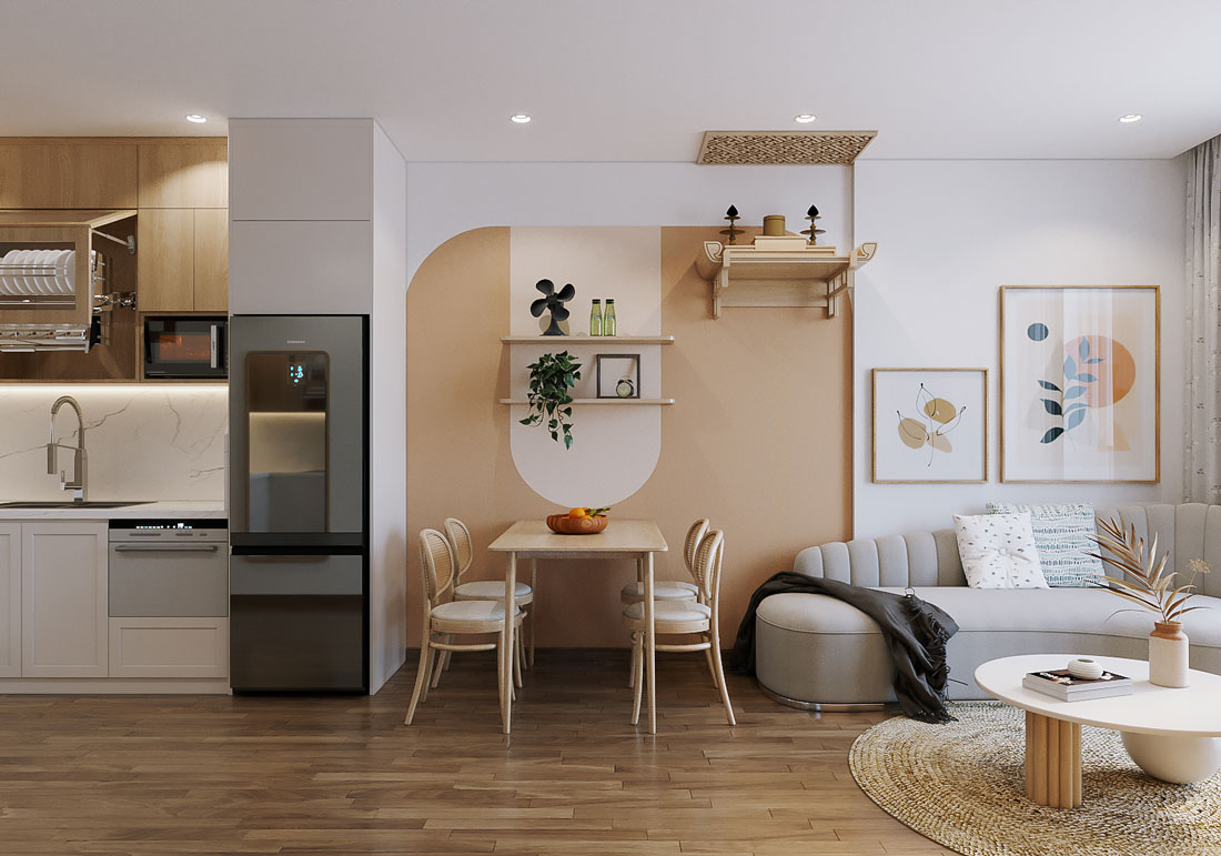 Thiết kế nội thất chung cư 55m2 theo phong cách Scandinavian