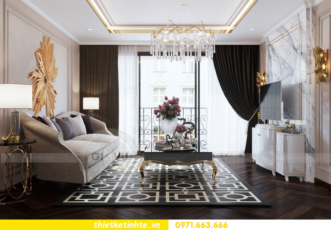 thiết kế nội thất chung cư tại Hà Nội phong cách luxury 3