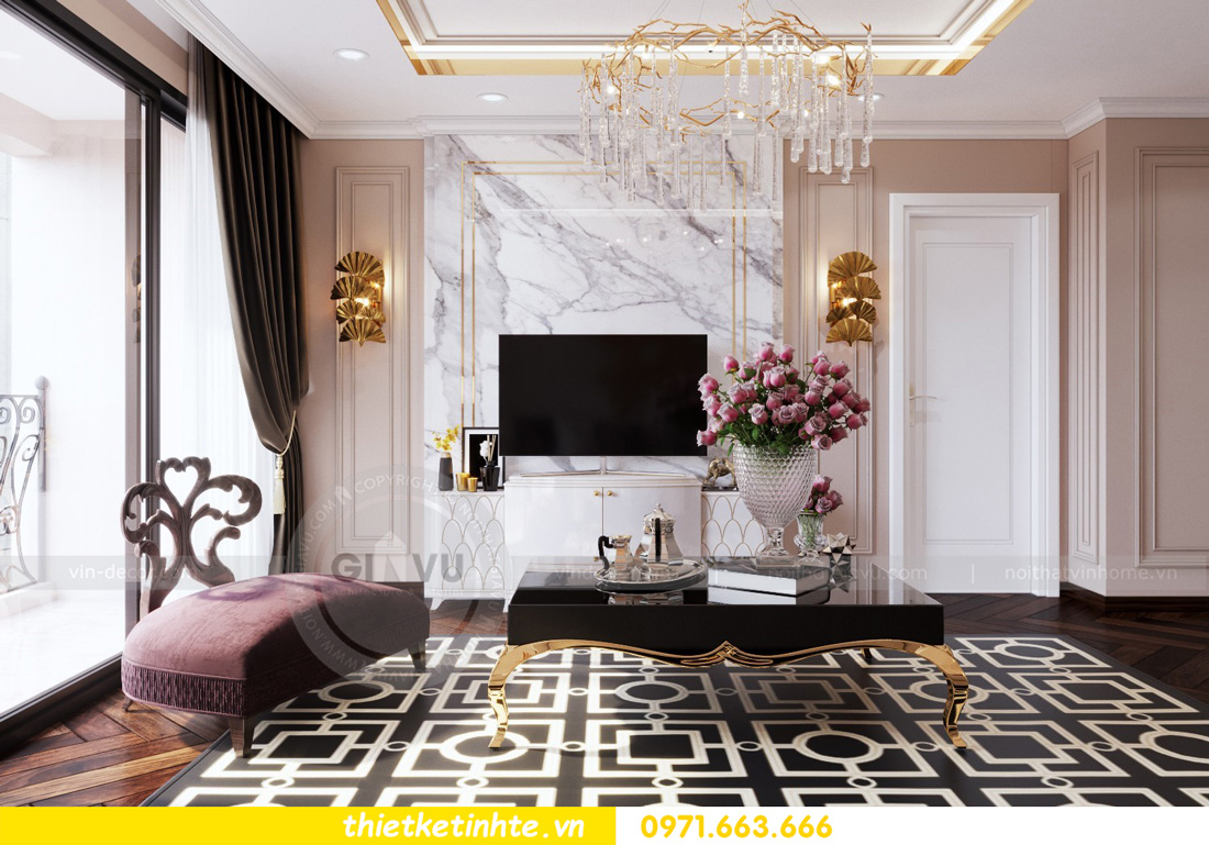 thiết kế nội thất chung cư tại Hà Nội phong cách luxury 5