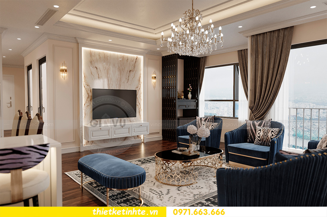 thiết kế nội thất Luxury tại căn hộ Vinhomes Smart City 3