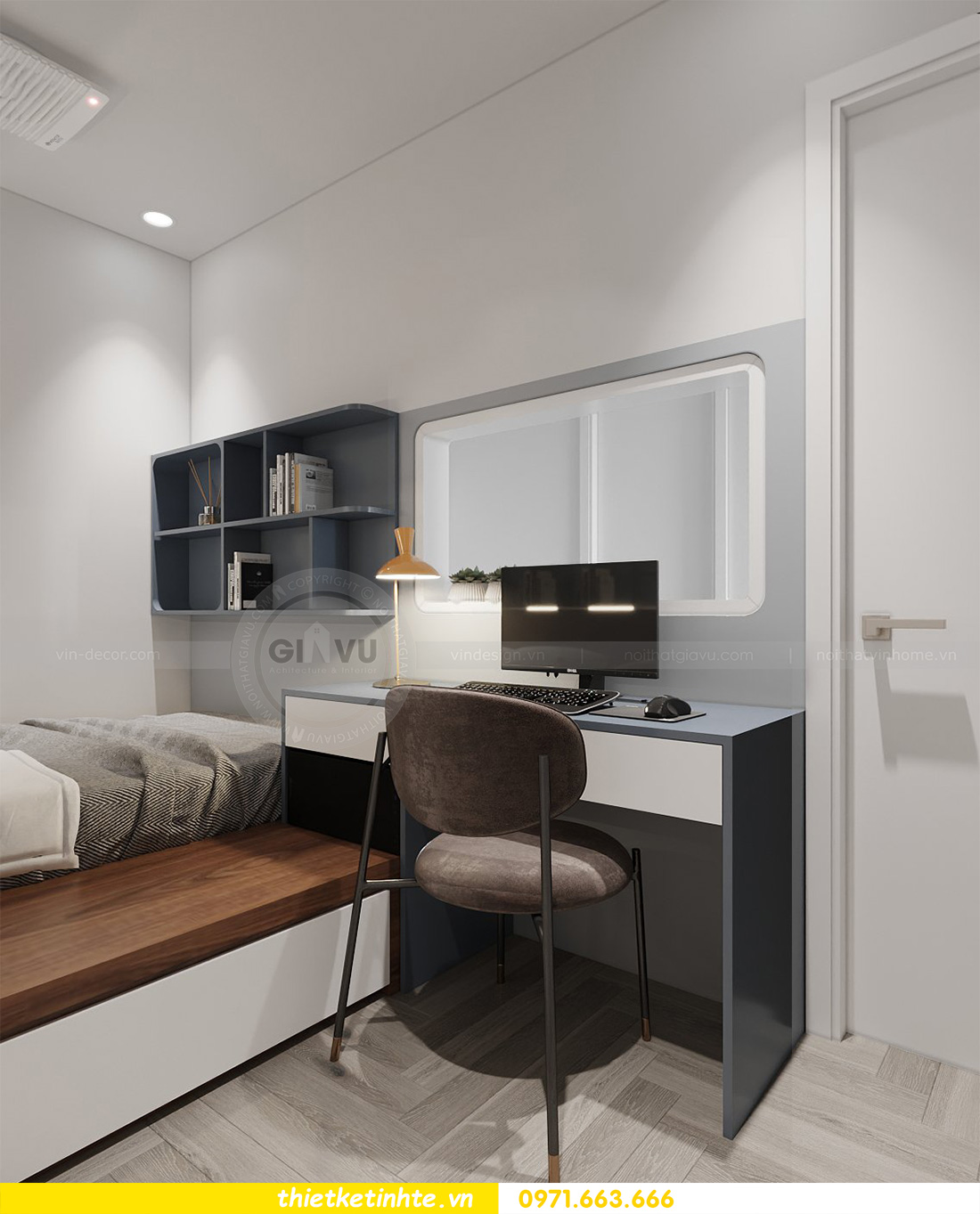 thiết kế nội thất căn hộ 92 m2 3 phòng ngủ tại IA20 Ciputra 16