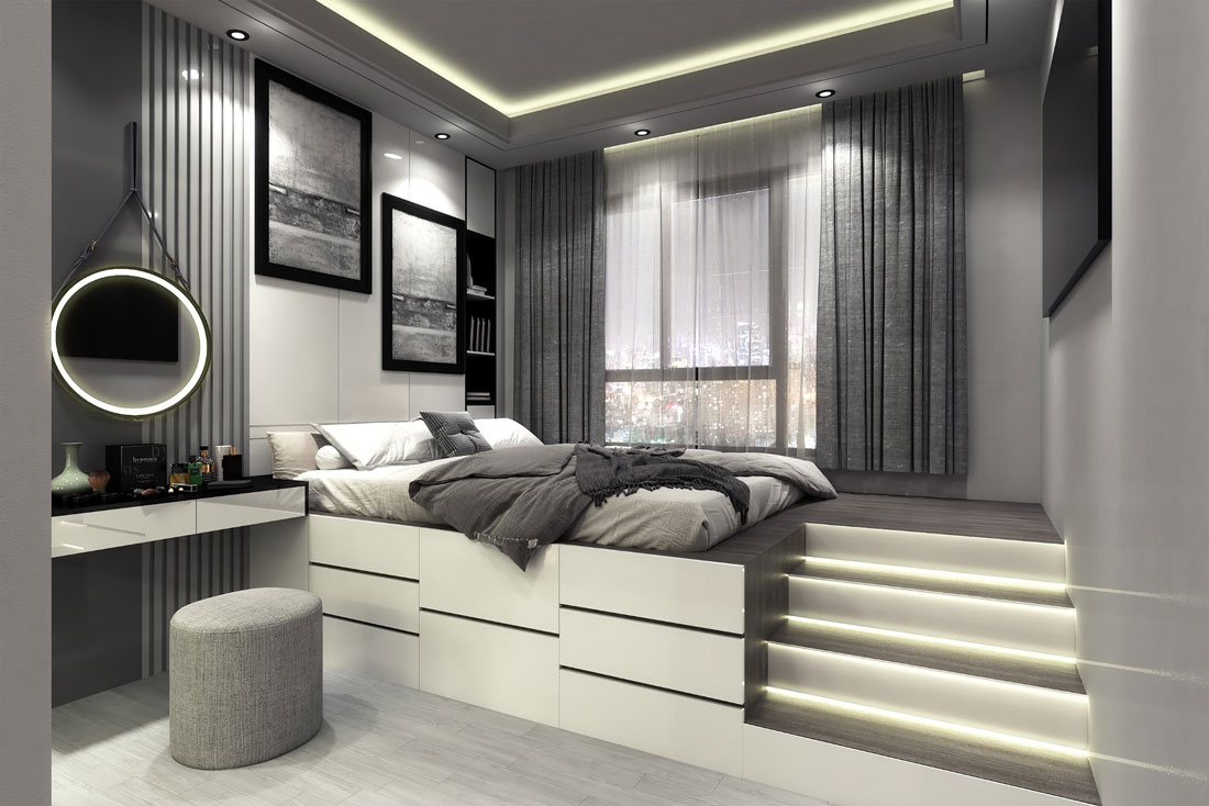 mẫu thiết kế nội thất phòng ngủ hiện đại 2023