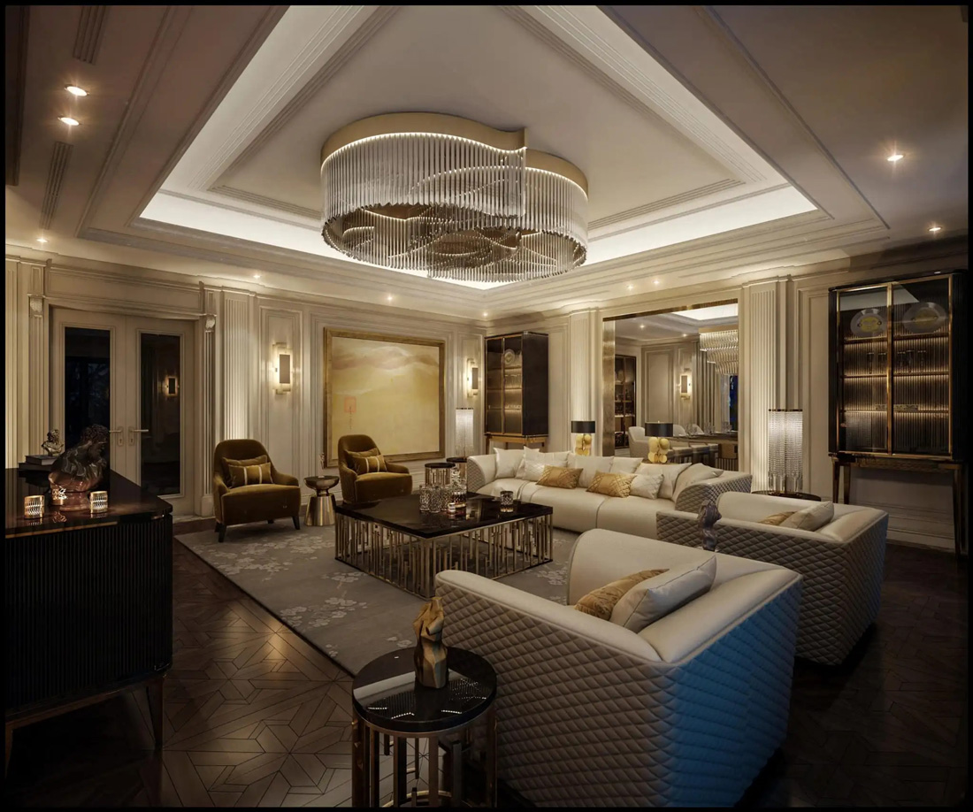 thiết kế nội thất phong cách luxury cho biệt thự