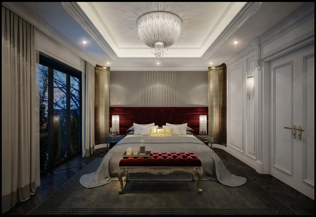 thiết kế nội thất phòng ngủ luxury
