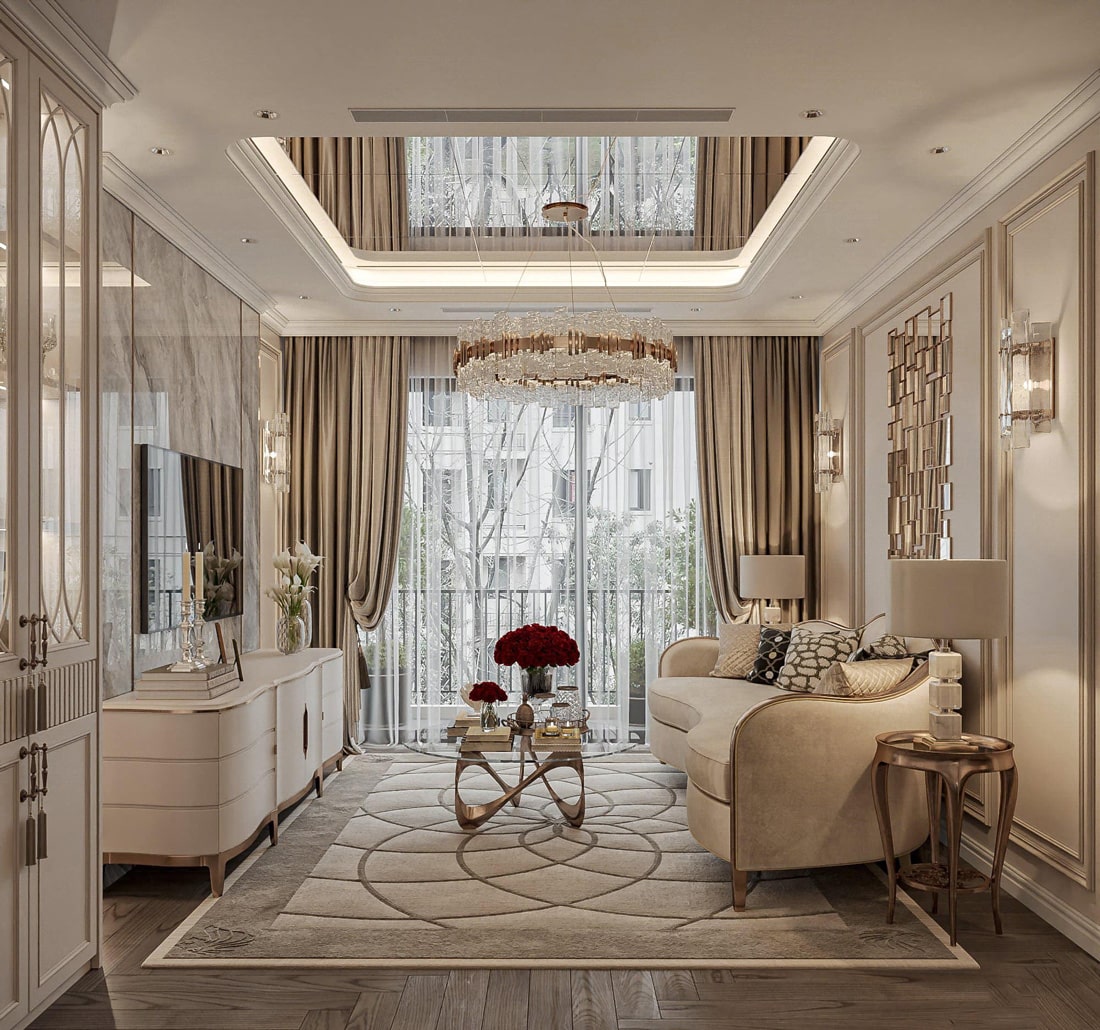 thiết kế nội thất căn hộ Luxury 1
