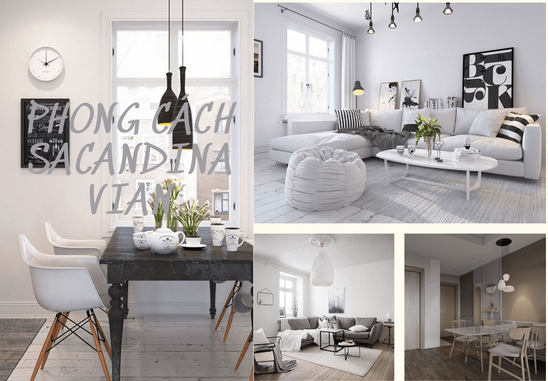 thiết kế nội thất căn hộ theo phong cách scandinavian