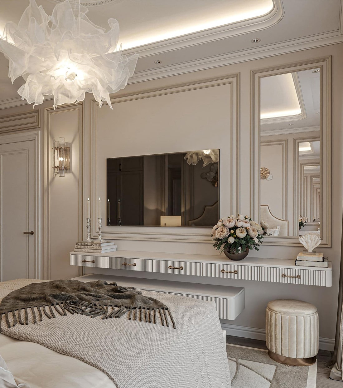 thiết kế phòng ngủ phong cách Luxury châu Âu