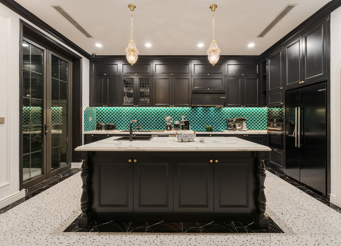 thi công nội thất biệt thự phong cách Indochine - chị Hòa 13