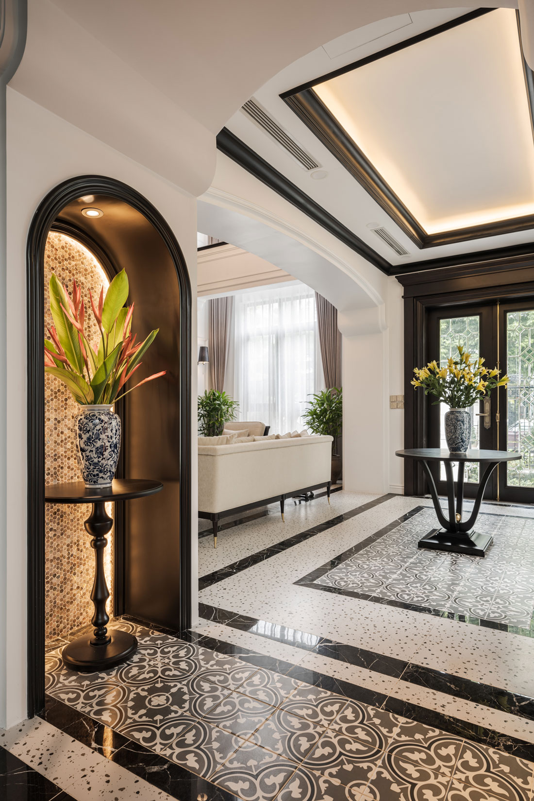 thi công nội thất biệt thự phong cách Indochine - chị Hòa 5