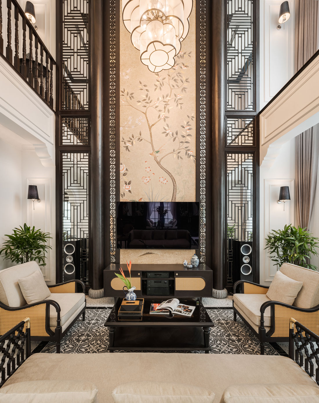 thi công nội thất biệt thự phong cách Indochine - chị Hòa 7