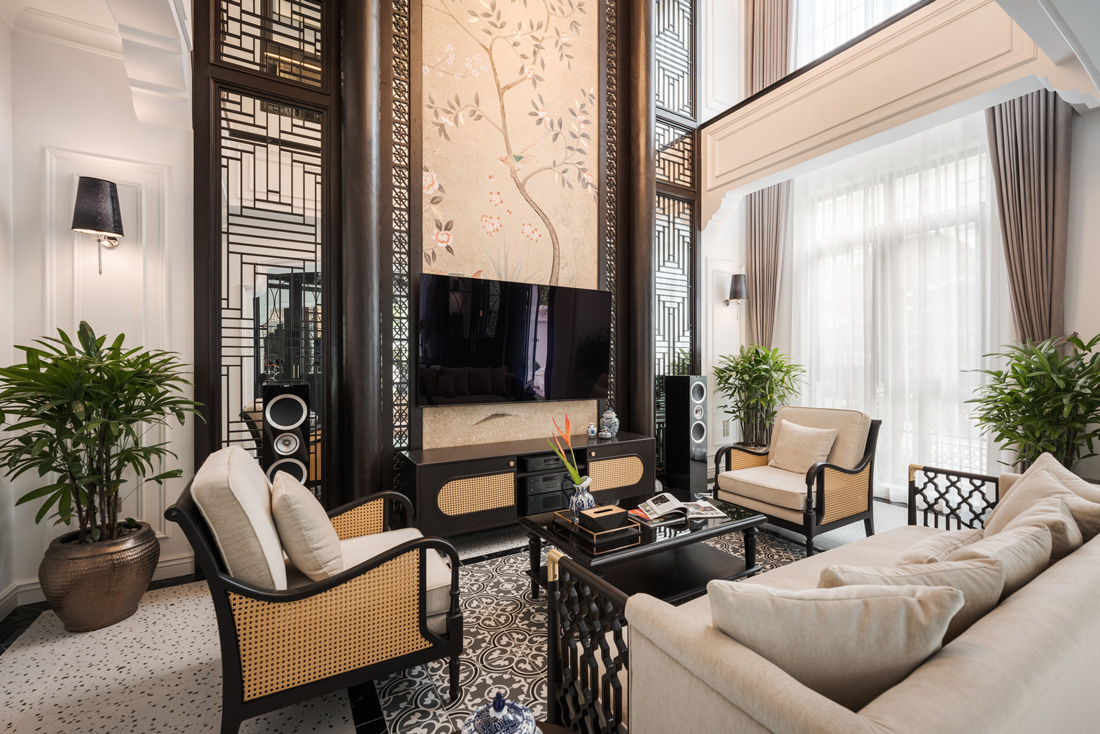 thi công nội thất biệt thự phong cách Indochine - chị Hòa 8