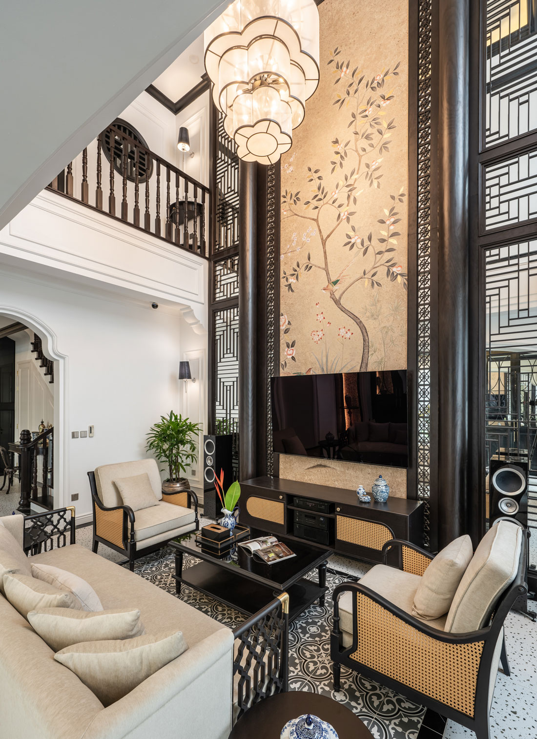 thi công nội thất biệt thự phong cách Indochine - chị Hòa 9
