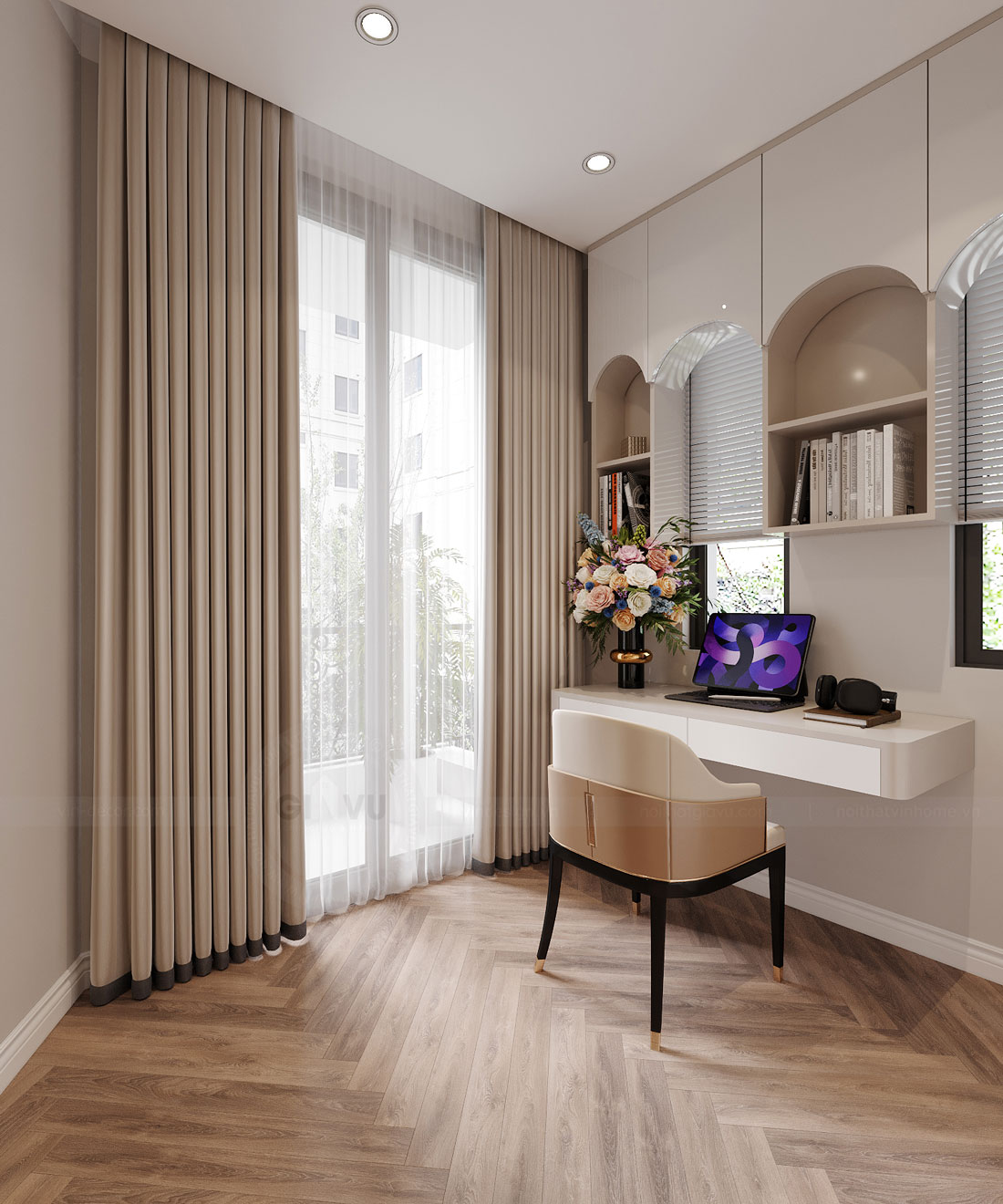 thiết kế biệt thự song lập Sao Biển Vinhomes Ocean Park 36