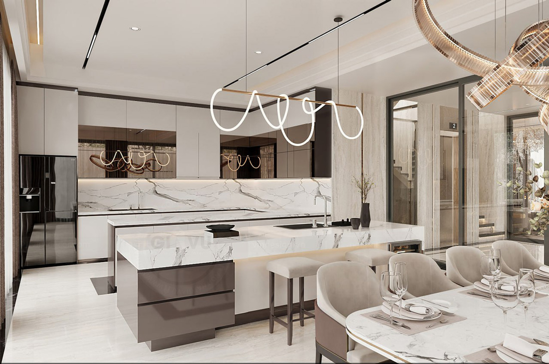 thiết kế biệt thự tại Thái Bình 250m2 nhà anh Quân 11