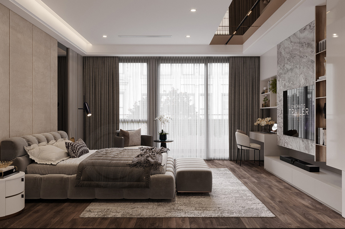 thiết kế biệt thự tại Thái Bình 250m2 nhà anh Quân 20