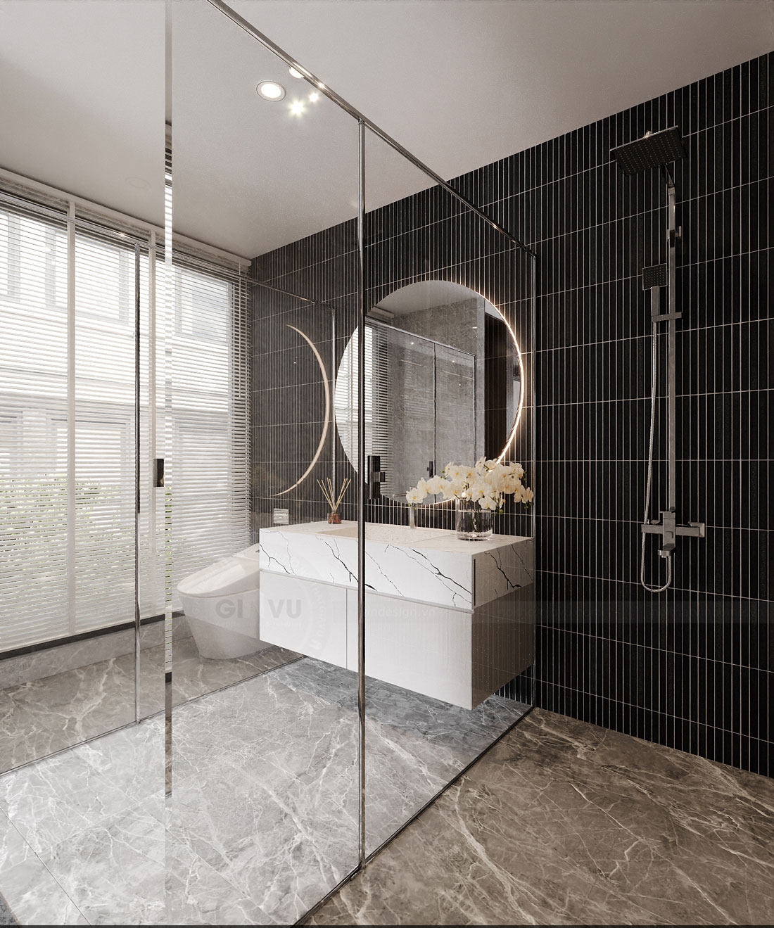 thiết kế biệt thự tại Thái Bình 250m2 nhà anh Quân 27