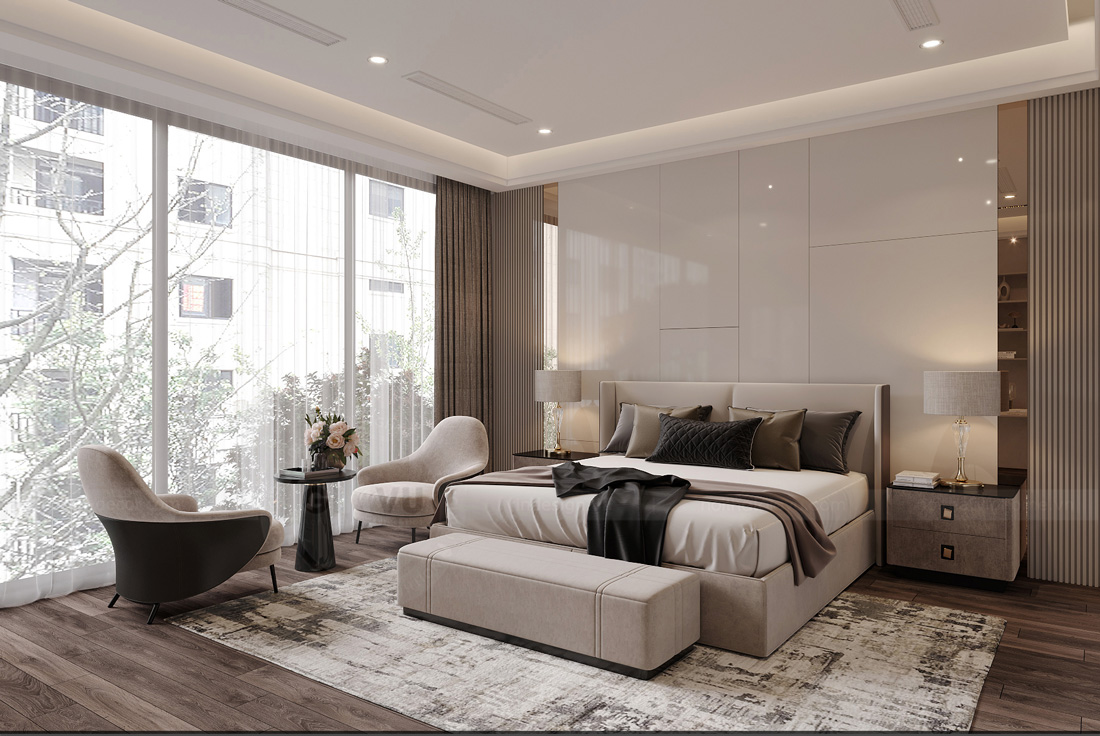thiết kế biệt thự tại Thái Bình 250m2 nhà anh Quân 28