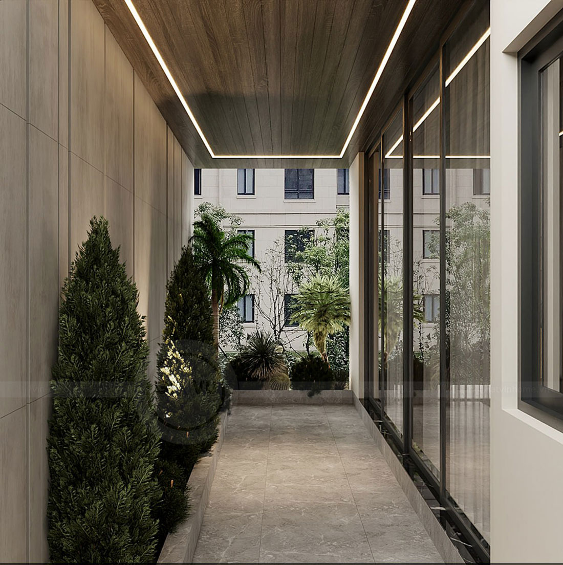 thiết kế biệt thự tại Thái Bình 250m2 nhà anh Quân 7