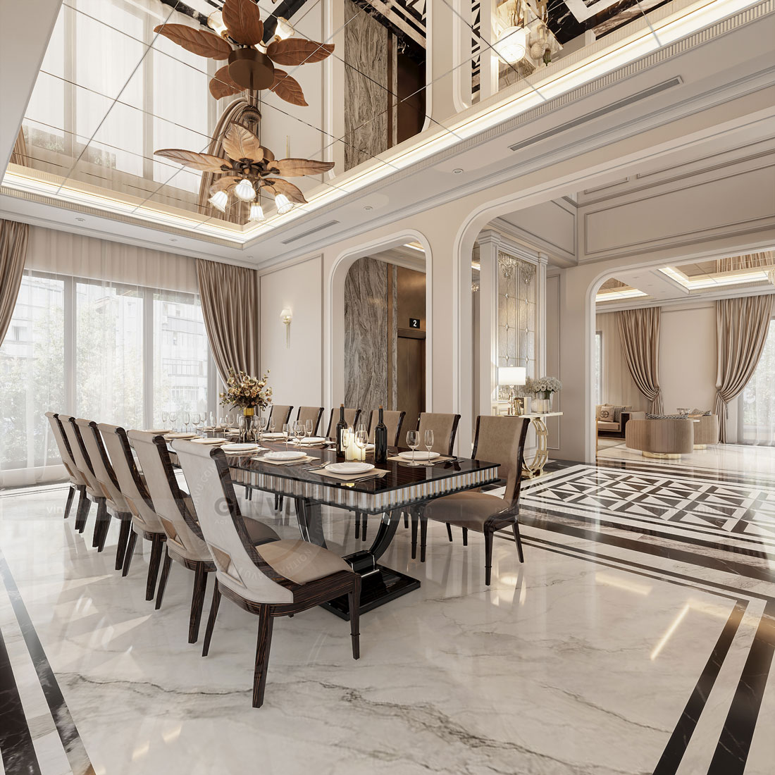 thiết kế thi công nội thất biệt thự Luxury 13
