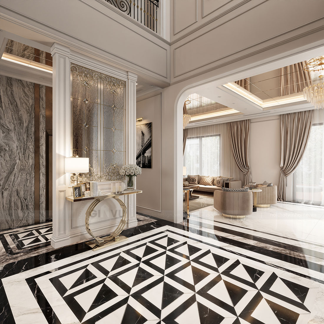 thiết kế thi công nội thất biệt thự Luxury 14