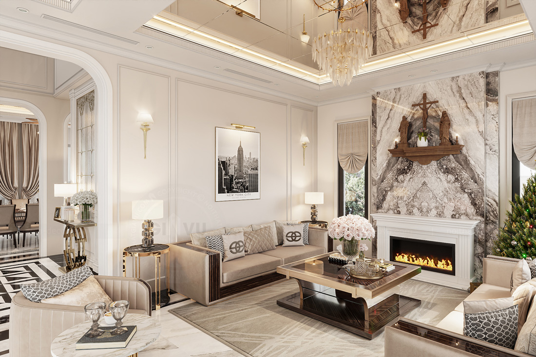 thiết kế thi công nội thất biệt thự Luxury 4