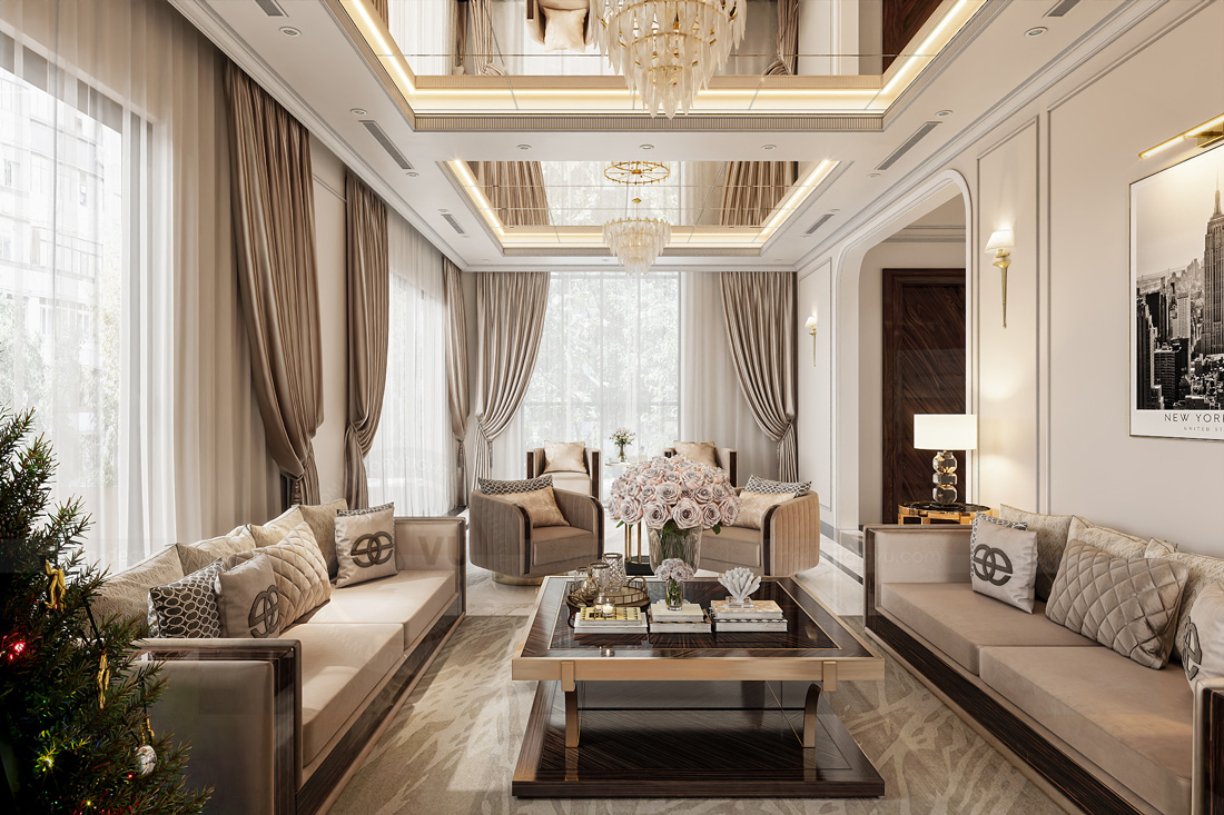 thiết kế thi công nội thất biệt thự Luxury 5