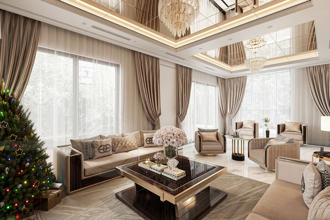 thiết kế thi công nội thất biệt thự Luxury 6