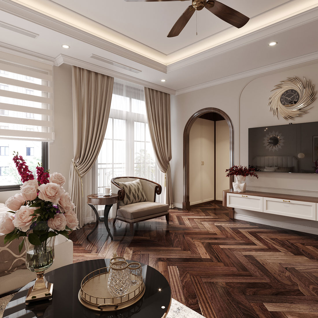 thiết kế nội thất nhà phố tại Long Biên 22