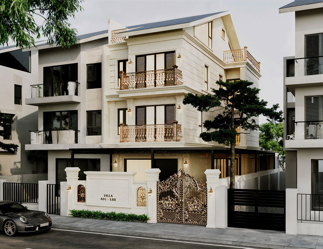 thiết kế nội thất biệt thự An Vượng Villa nhà anh Cầu 1