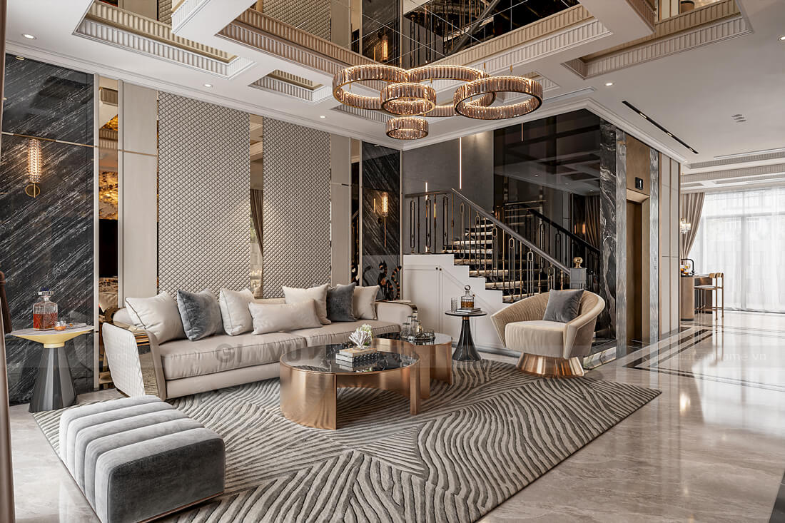 thiết kế nội thất biệt thự An Vượng Villa nhà anh Cầu 5