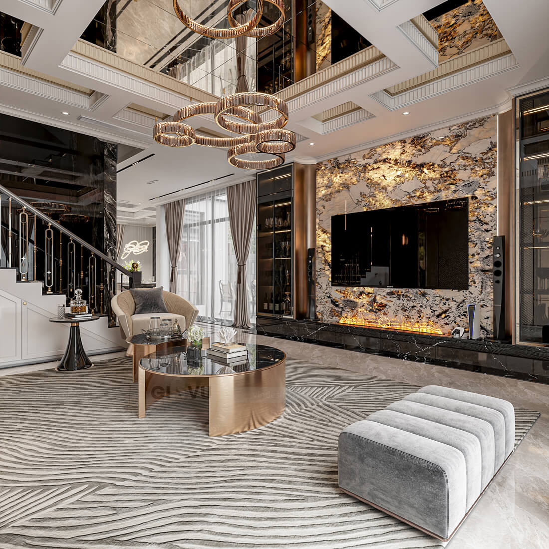 thiết kế nội thất biệt thự An Vượng Villa nhà anh Cầu 8